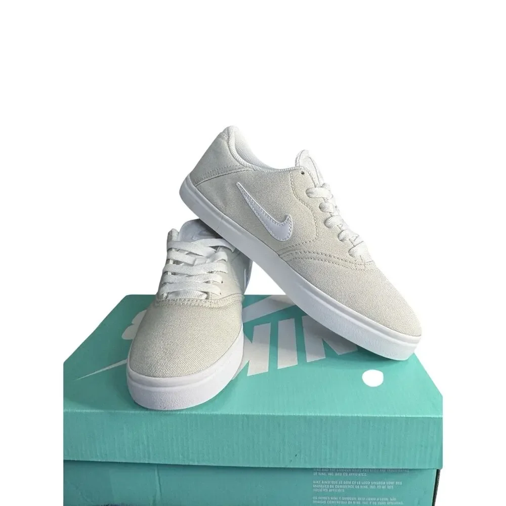 Nike SB Check Cnvs White Light Bone Sneaker Casual Youth 6.5 women’s 8 NIB